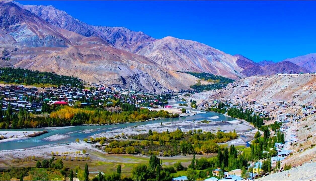 Kargil rugged high mountain terrain